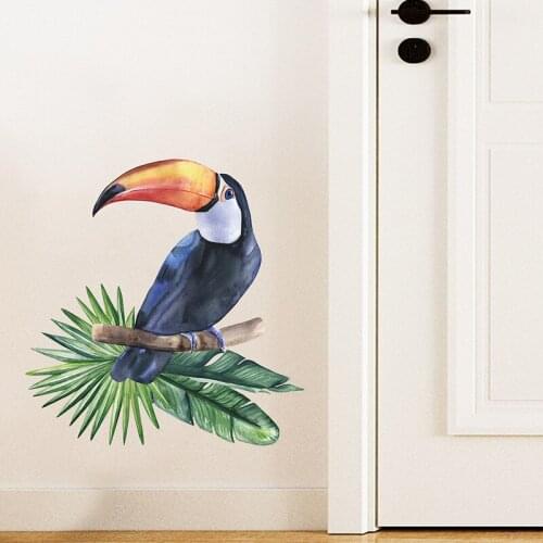 Wallpaper Sticker Birds Parrot Stickers Cartoon Animal ChildrenS Kids Room PVC Decals For Home Bedroom Living Room Decoration