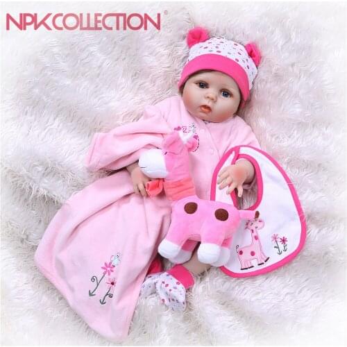 NPK Reborn Baby Dolls Silicone Full Body Soft Baby lifelike Doll For Girls Kid Fashion Bebes Reborn Dolls Xmas gift bath toy