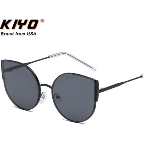 KIYO Brand 2020 New Women Men Cat Eye Polarized Sunglasses Metal Classic Sun Glasses High Quality UV400 Driving Eyewear 8950