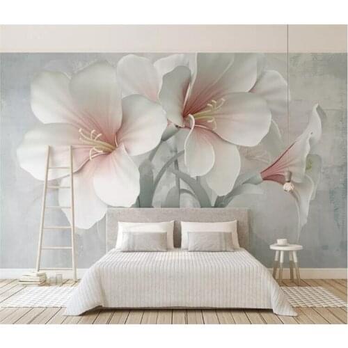 Custom Photo Wallpaper 3D Stereo Flowers Murals Living Room TV Sofa Home Decor Wall Paper For Walls 3 D Modern Creative Frescoes
