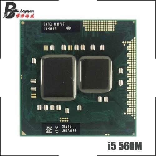 Intel Core i5-560M i5 560M SLBTS 2.6 GHz Dual-Core Quad-Thread CPU Processor 3W 35W Socket G1 / rPGA988A