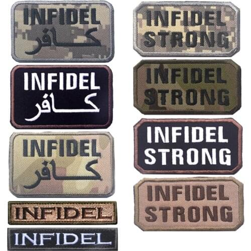 Infidel Strong Patch Multicam Swat Tactical Arabic Isaf Crusader Badge DIY Patches for Clothing Sticker Jackets Parche Militar