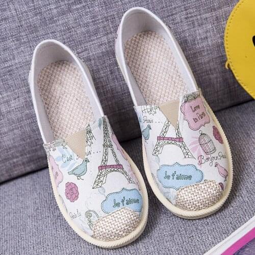 QWEDF Women Casual Shoes New Spring Women Loafers Cane Hemp Straw Fisherman Flat Heel Shoes Womens Slip On Female Shoes Z2-04