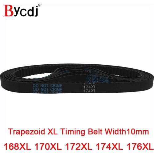 XL Timing Belt 168XL/170XL/172XL/174XL/176XL Rubber Timing Pulley Belt 10mmWidth Closed LoopToothed Transmisson Belt pitch5.08mm