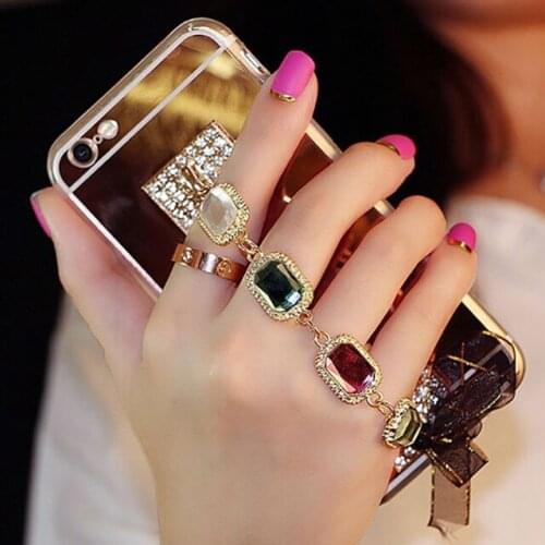 Luxury Diamond Crystal Bracelet Soft TPU Rubber Plating Cover Case For SAMSUNG S5 S6 S7 S8 S9 S10 PLUS Note5 8 9 Phone Case