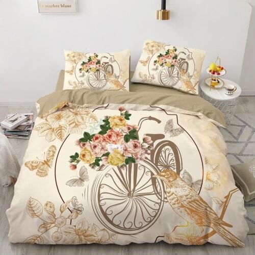 Luxury 3D Bedding set Europe Queen King Double Duvet cover set Bed linen Comfortable Blanket/Quilt cover Bed Set Nordic Bicycle