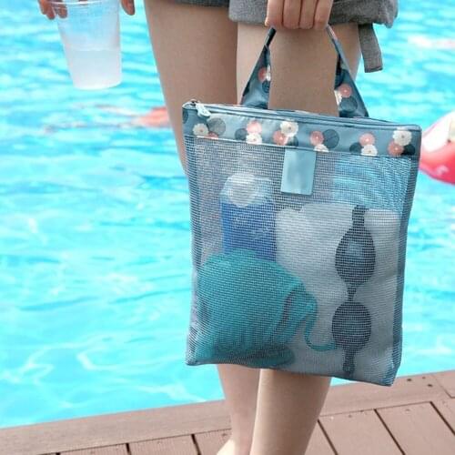 Outdoor Swimming Bag Swim Pool Beach Bags Holder Multi-Purpose Bra Underwear Clothes Cosmetic Travel Mesh Grid Storage Bag