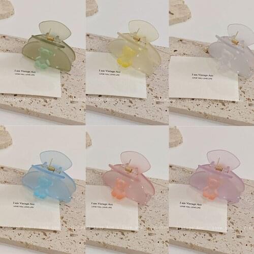 Gummy Bear Hair Clip Hair Barrettes for Women Girl Claw Clip Cute Ins Korean Accessories Summer Party Jelly Holiday Kawaii Style