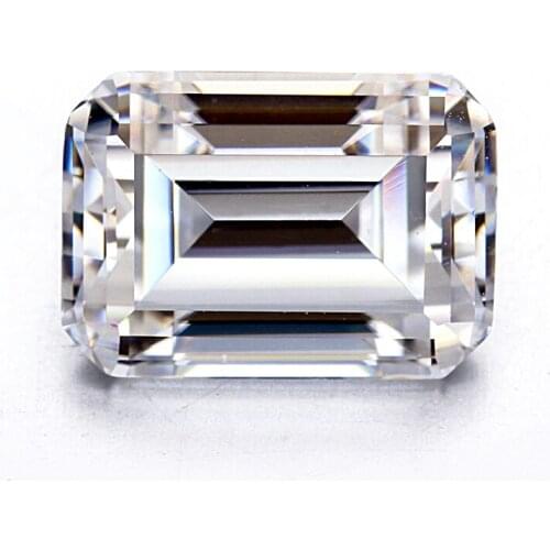 Zhanhao High Quality Emerald Cut 2*4mm-12*14mm Clarity VVS Color White D Lab Creat Moissanite Stone Hot Sale Wholesale