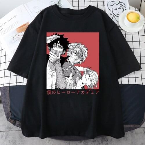 My Hero Academia Cute Anime Dabi Hawks Toga Himiko T Shirt Women Casual Harajuku Tee Oversize T-Shirt