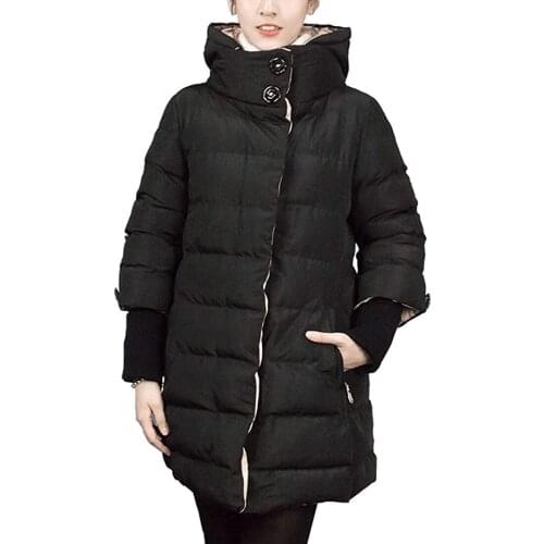 2020 Winter High Collar Hooded Cotton Jacket Long Down Jacket Women Plus Size 4XL Fashion Clothes