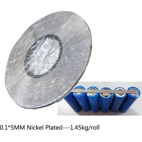 0.1 x 5mm 1.45kg Nickel strips 18650 Li-ion Battery Nickel Sheet Plate Nickel Plated Steel Belt Strip connector For Spot Welders