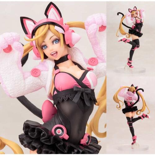 1/7 Lucky Chloe Pink Cat Ear Girl Unpainted Resin Figure Unassambled GK White Model Kit W_1932