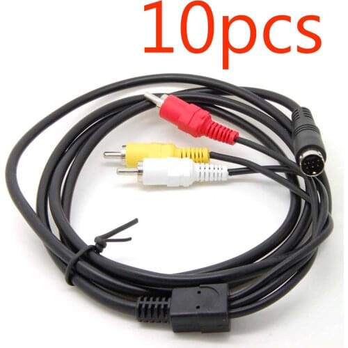10pcs 7Pin S-Video Male To 3 RCA Male Composite Video AV Cable For PC TV Laptop