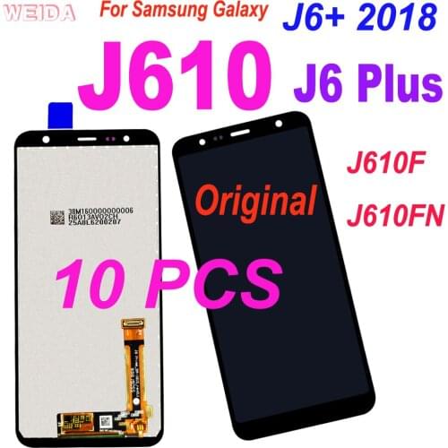 10 PCS Original LCD For Samsung Galaxy J6+ 2018 J610 J610F J610FN LCD Display Touch Screen Assembly for Samsung Display J6 Plus