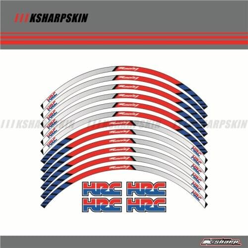 12 X Thick Edge Outer Rim Sticker Stripe Wheel Decals all for HONDA HRC CBR250RR CBR400RR CBR600RR CBR1000RR cbr 400 600 1000