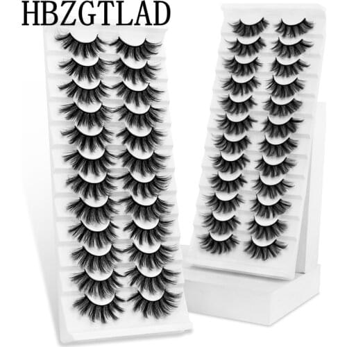 2/12 Pairs 3D Mink Lashes Natural Long False Eyelashes Dramatic Fluffy Soft Wispy Volume Cross Reusable Lashes MaKeup For Beauty