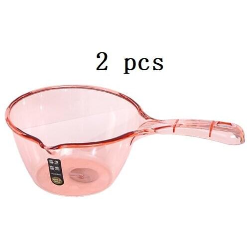 2PCs thick water scoop kitchen long handle water spoon bathing water scoop Children Baby Bath scoop scoop water scoop