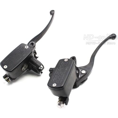 2x Left Right Universal 7/8" 22mm Hydraulic Motorcycle Brake Master Cylinder Hydraulic Clutch Levers fluid Reservoir 14mm Piston