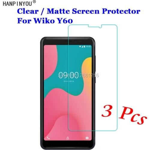 3 Pcs/Lot For Wiko Y60 5.45" New HD Clear / Anti-Glare Matte Front Screen Protector Touch Film Protection Skin
