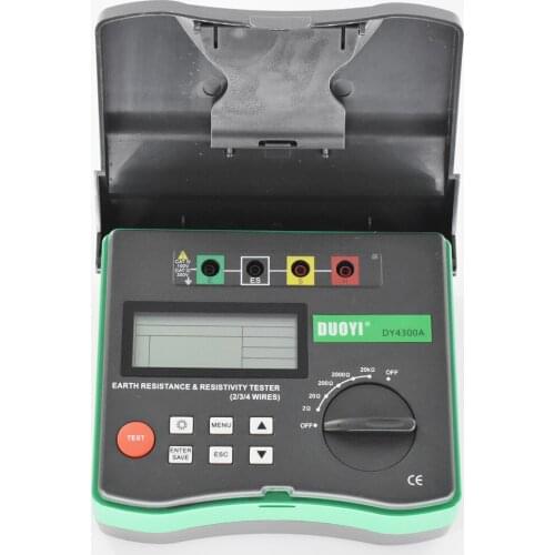 DY4300A 4-Terminal Multimeter Tester Electrical Instrument Earth Ground Resistance and Soil Resistivity Tester