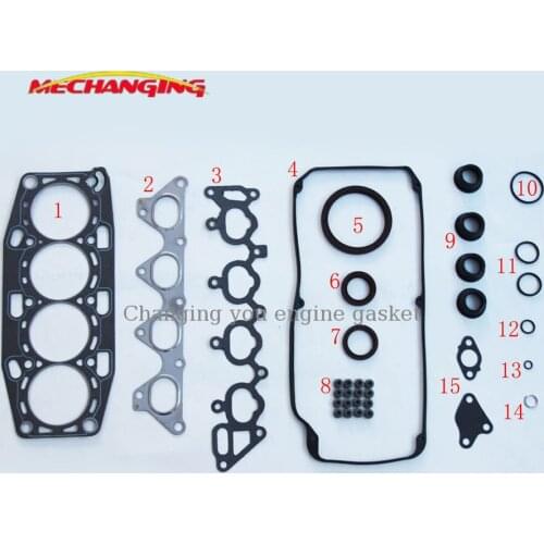 4G92 For MITSUBISHI COLT LANCER PERSONA 400 Engine Rebuilding Kits Head gasket sets Engine Parts Full Set Engine Gasket MD972967