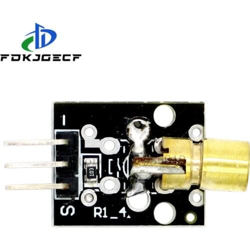 50pcs/lot KY-008 3pin 650nm Red Laser Transmitter Dot Diode Copper Head Module for arduino DIY Kit KY008