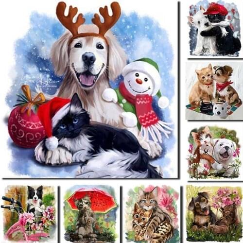 5D DIY Diamond Painting Animal Picture Square/Round Full Diamond Mosaic Embroidery Cross Stitch Kit Home Decoration