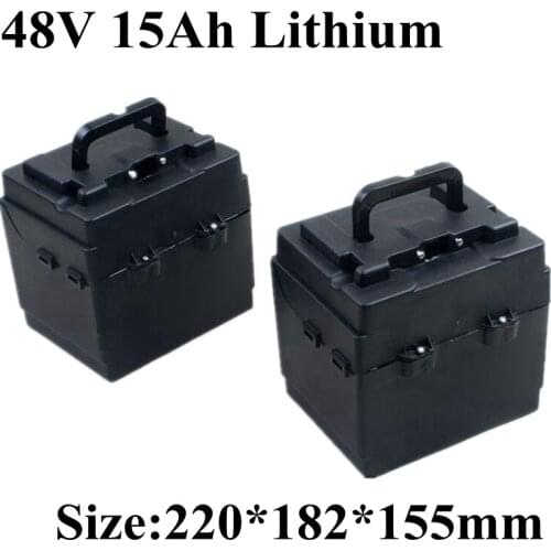 2pcs Box 48V 15Ah to 30AH battery li-ion lipo not lead acid upgrade for EV ebike motor rv 2000w power scooter 13s cell + charger
