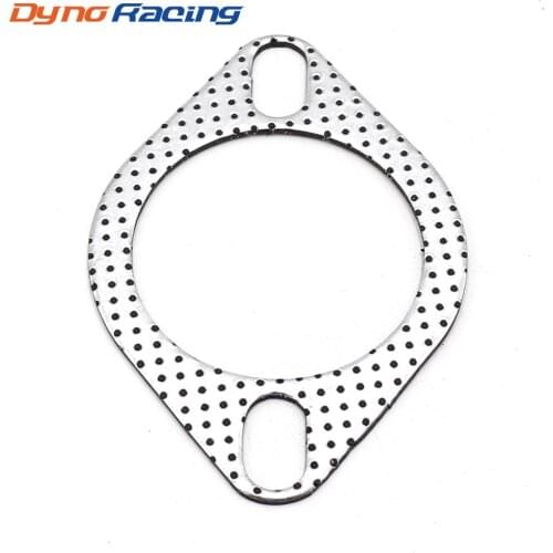 Aluminum 2.5 inch 63mm Car Engine Exhaust Gasket Downpipe Flange Universal Exhaust Pipe Gasket with two holes 5pcs/Lot