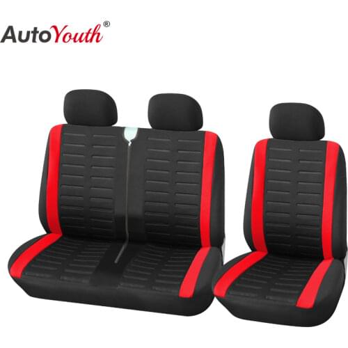 AUTOYOUTH Car Seat Covers - Breathable Polyester Suitable for 2+1 Car Seat Protect Covers - Fits Most Car Truck Van SUV