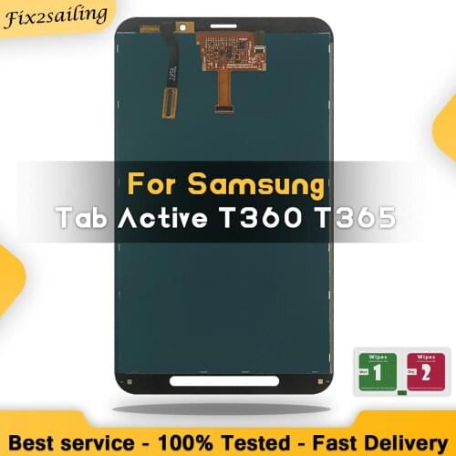 For Samsung Galaxy Tab Active SM-T365 T365 T360 LCD Display Touch Screen Digitizer With Full LCD Display Assembly Replacement Pa