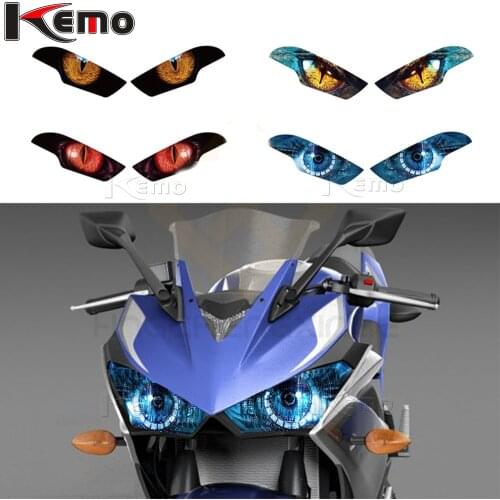 For Yamaha YZF R3 YZFR3 2015-2018 Motorcycle Accessries 3D Front Fairing Headlight Sticker Guard Head light Stickers decorative