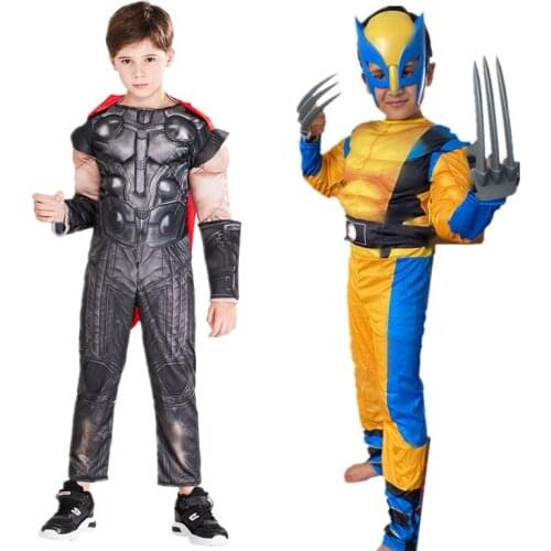 Boys Avengers Superhero Wolverine Cosplay Costume