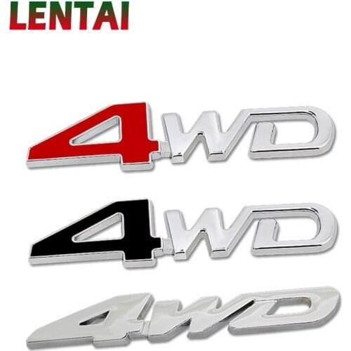 LENTAI 1PC Auto Car 3D Metal Sticker 4WD 4X4 For Citroen C4 C5 Hyundai Solaris I30 VW Polo T5 Ford Fiesta Fusion 2017