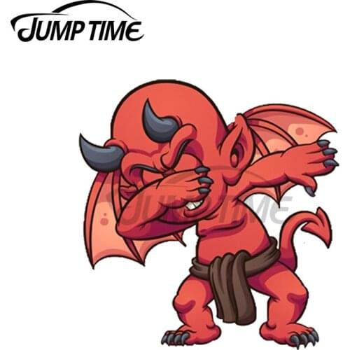 JumpTime 13 x 6.3cm For Devil Dab Pose Windows Motorcycle RV Car Stickers Anime Personality Deal Cartoon Graphics