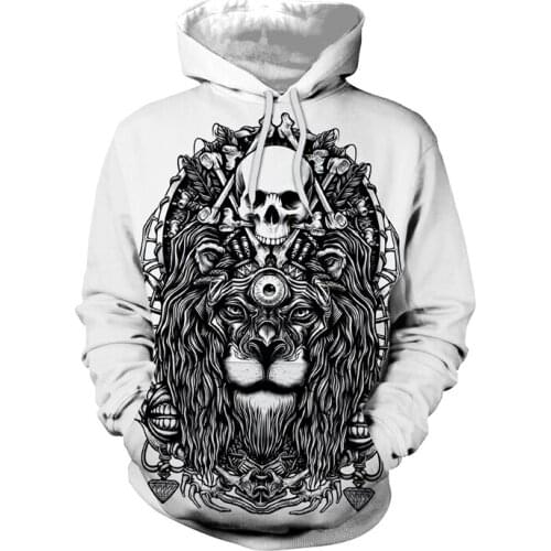 New skeleton lion Cosplay Halloween costume costume horror hooded sweater sweater cartoon cartoon unisex women