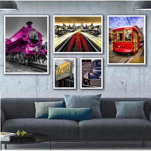 Time-lapse Photography Cars Canvas Wall Art Poster Painting Canvas Pictures for Living Room Home Decoration B5194