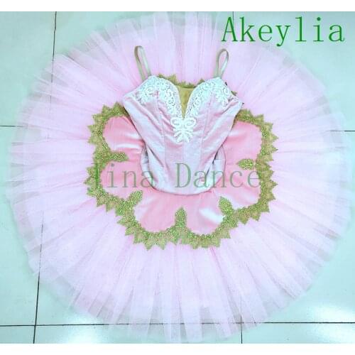 Pink professional tutu for baby pre-professional pancake tutu ballet stage costume performance dance wear girls