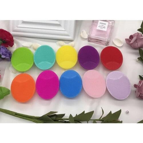 Hot 1000pcs/lot Silicone Facial Cleansing brush Washing Pad Exfoliating Blackhead Face Cleansing Brush Tool Soft Deep Cleaning