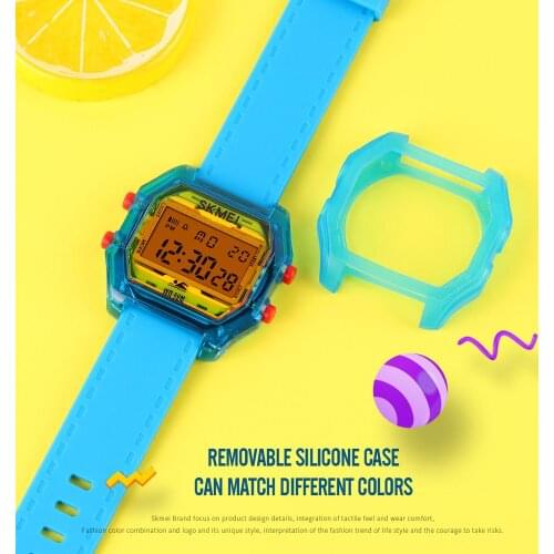 SKMEI Personality Fashion Watches Women Wristwatches Men Watch Removable Case Shock proof Watch Boys Girls Digital Reloj Hombre