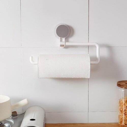 Kitchen Towel Rack Storage Rack Punch-Free Bathroom Towel Tissue Rack Plastic Wrap Rack Lazy Rag Storage Rack Home storage Tools