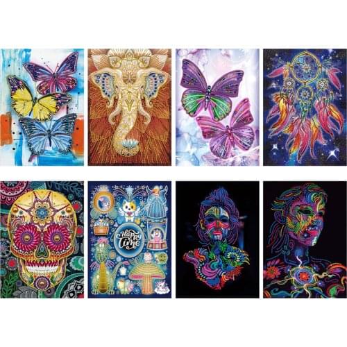Luminous Diamond Painting Animal Series DIY 5D Partially Special Shaped Drill Home Decoration Crafts Gift Diamond Painting 30x40