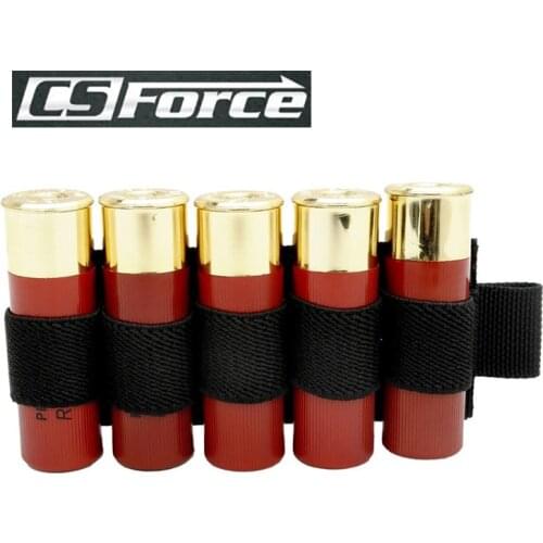 Airsoft Tactical Hunting Shotgun Shell Ammo Carrier Holder 5 Round 12Ga 20Ga Military Paintball Rifle Gun Hook&Loop Ammo Carrier