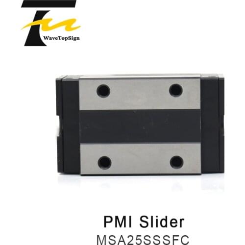 WaveTopSign PMI Linear Guide Slide Carriage Block MSA25SSSFC Slider use for CO2 Laser Machine & Linear Rail CNC Diy Parts