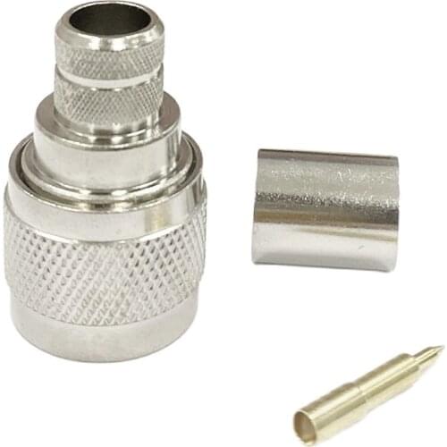 1PC N Male Plug RF Coax Connector Crimp RG8,RG213,LMR400 Straight Nickelplated NEW wholesale