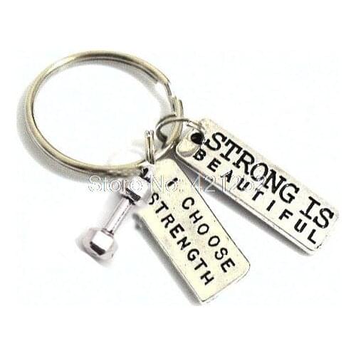 12pcs Dumbbell Keychain, Bodybuilder Gifts, Gym Bag Accessory, Car Accessories, Personal Trainer Gifts, Metal Fitnss Jewelry