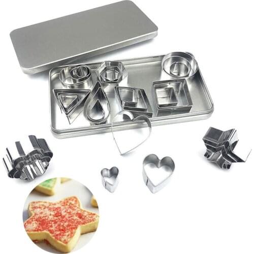 27/30 Pcs lot Stainless Steel Pottery Clay Tools Geometry Round Square Ceramic Polymer Clay Cutter Molds Handmade Tools