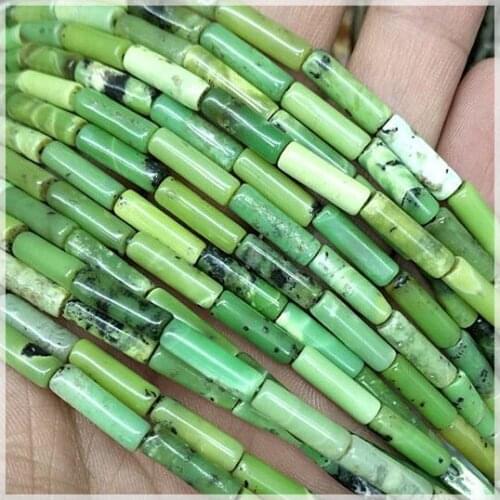 28pcs natural gem stone beads accessories nature colors for bracelets making size 4x13mm long tube shape spacers beads