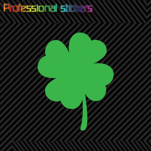 2x) 4 Leaf Clover Sticker Die Cut Decal Self Adhesive Vinyl Lucky Irish Stickers for Car, RV, Laptops, Motorcycles